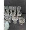 Image 4 : (15) Glass Goblets, (6) 6" Glass Saucers - PICK UP