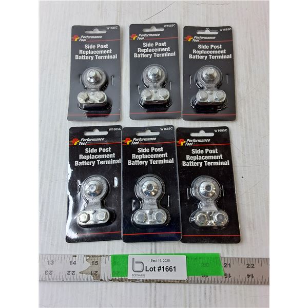 (6) Side Post Replacement Battery Terminals- Sealed