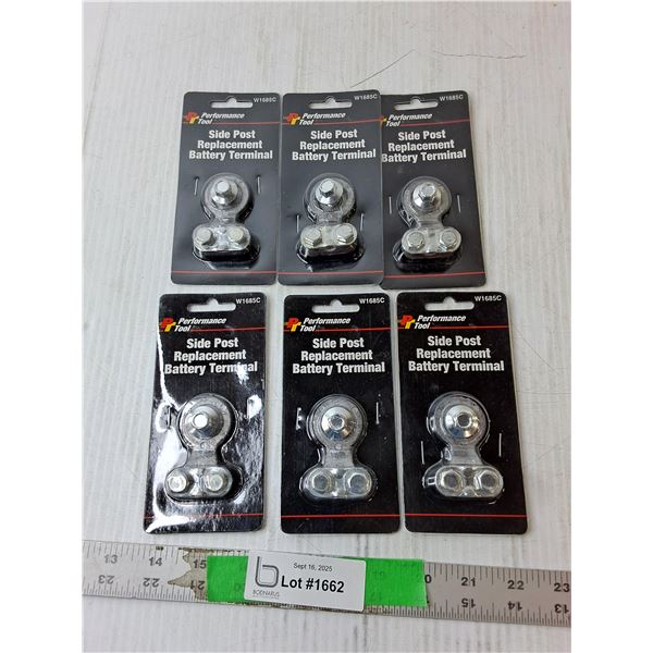 (6) Side Post Replacement Battery Terminals- Sealed