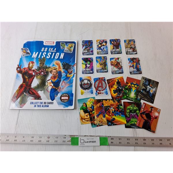 Marvel Book with Collector Cards