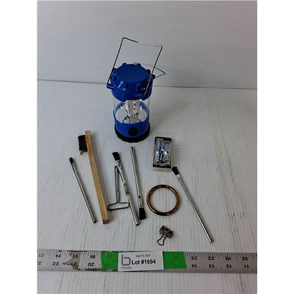 Paintbrushes, Turn Buttons, Small Lantern- Requires Batteries, Misc.