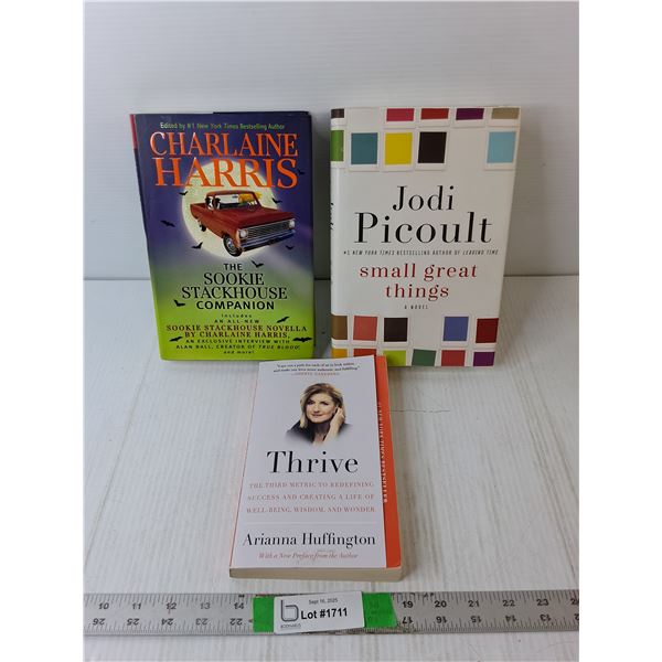 (3) Books by Jodi Picoult, Arianna Huffington, Charlaine Harris