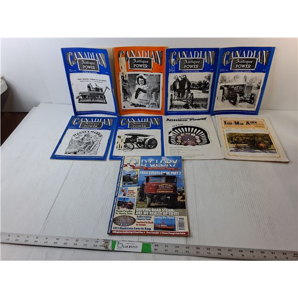 (9) Magazines- Canadian Antique Power, Iron Men Album, Old Glory