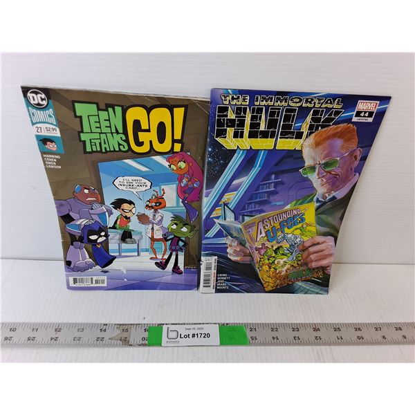 (2) Comics- Teen Titans Go & The Immortal Hulk