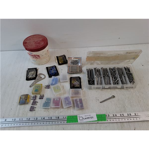 Bottle Opener, Various Automotive Fuses, Cotter Pins