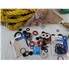 Image 3 : Assorted O Ring Seals, Plumbing Valves, Tow Rope, Staple Gun Model 694