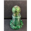 Image 2 : Green Christmas Candle with Bells and Christmas Tree Ornament - Sealed