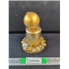 Image 1 : Gold Color Christmas Candle with Bells and Christmas Tree Ornament - Sealed