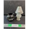 Image 1 : Black Cat Head Tea Candle Holder, Tea Light Lamp