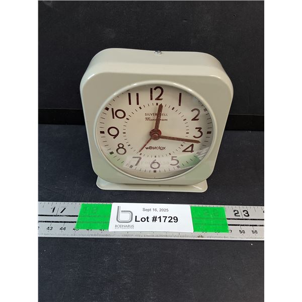 Westclox Silver Bell Manual Alarm Clock