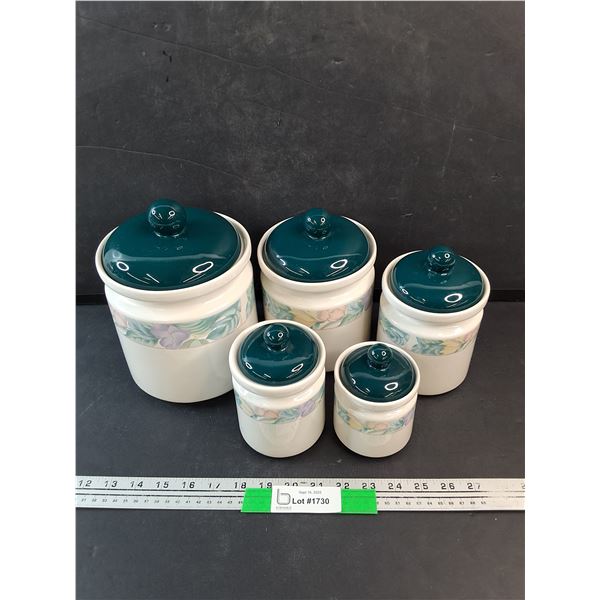 5 pc Ceramic Canister Set - Made in Taiwan