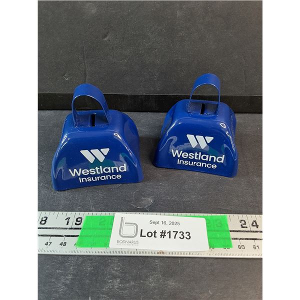 (2) Blue Westland Insurance Bells