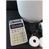 Image 2 : Waste Paper Basket, Paper Rolls, Sharp Calculator Printer - Powers On, As Is