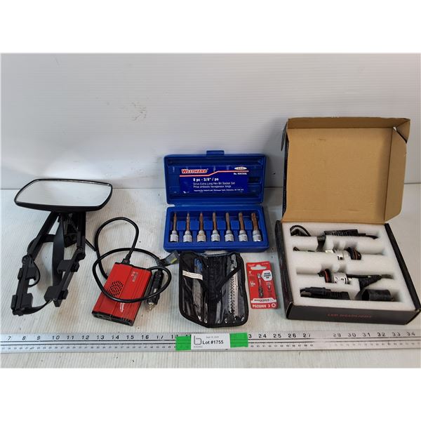 Milwaukee 12V Converter, Hex Bit Socket Set, LED Headlight Kit, Reciprocating Saw Blades
