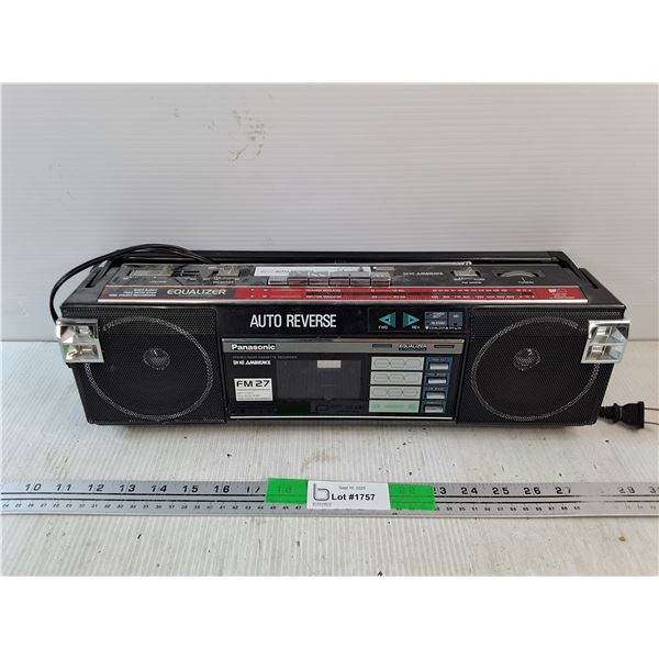 Panasonic Stereo Radio Cassette Recorder - Powers On, As Is