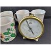 Image 2 : (6) Ceramic Mugs, Baby Ben Westclox Alarm Clock