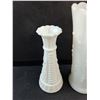 Image 3 : Milk Glass Vases