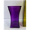 Image 2 : Purple & Olive Glass Vases
