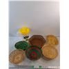 Image 1 : Wicker Bowls, Serving Tray, Plastic Water Pitcher