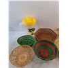 Image 2 : Wicker Bowls, Serving Tray, Plastic Water Pitcher