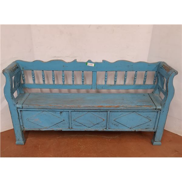 * Ethnic Handmade Storage Bench - 59" x 14" x 30.5" - CANNOT SHIP