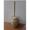 Image 1 : * #6 Butter Churn Crock - 20" x 12", Handle: 41.5" - CANNOT SHIP