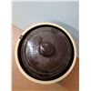 Image 3 : # Brown Glazed Fermentation Crock Jar w/Lid - 19" x 12" - CANNOT SHIP
