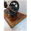 Image 4 : Antique Hand Crank Sewing Machine Decor w/Mother of Pearl Inlay - Crank Works - 21" x 11" x 10"