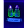 Image 1 : Vintage Anchor Hocking Uranium Glass Salt & Pepper Shaker Set