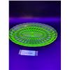 Image 1 : Vintage Uranium Glass Oval Serving Tray -11" x 8"