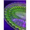 Image 3 : Vintage Uranium Glass Oval Serving Tray -11" x 8"