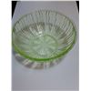 Image 5 : Uranium Glass Serving/Mixing Bowl - 8.5" x 3.5" - Has Chip on Edge of Bowl, as Pictured