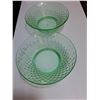 Image 5 : (2) Vintage Uranium Glass Salad Dining Bowls - 7" x 2"