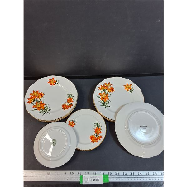 Saskatchewan Prairie Lily Pattern Plates: (8) 8" Dessert Plates & (4) 6" Dessert Plates