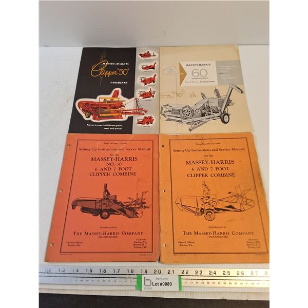 (4) Vintage Massey-Harris Sales Brochures/Service Manuals