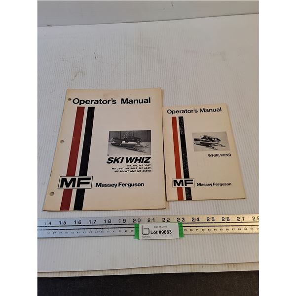 (2) Vintage Massey-Ferguson Snowmobile Operator's Manuals