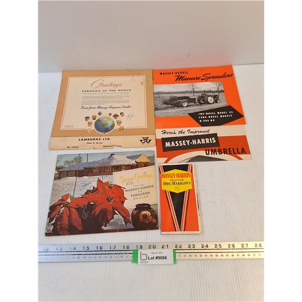 (5) Vintage Massey-Harris/Ferguson Sales Brochures/Calendars