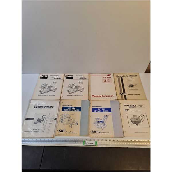 (8) Vintage Massey-Ferguson Service/Parts Manuals