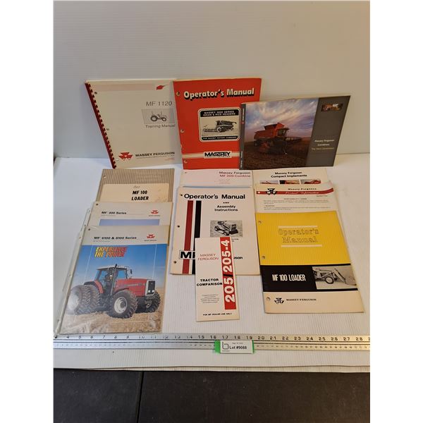 (12) Mostly Vintage Massey-Ferguson Sales Brochures/Service Manuals
