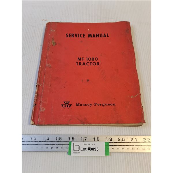 Vintage Massey-Ferguson MF1080 Tractor Service Manual