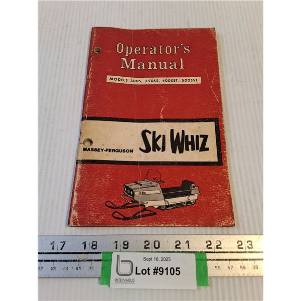 Vintage Massey-Ferguson Ski Whiz Operator's Manual
