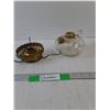 Image 1 : Clear Glass Oil Lamp Base & Conversion Kit For Oil Lamp
