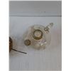 Image 3 : Clear Glass Oil Lamp Base & Conversion Kit For Oil Lamp