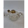 Image 4 : Clear Glass Oil Lamp Base & Conversion Kit For Oil Lamp