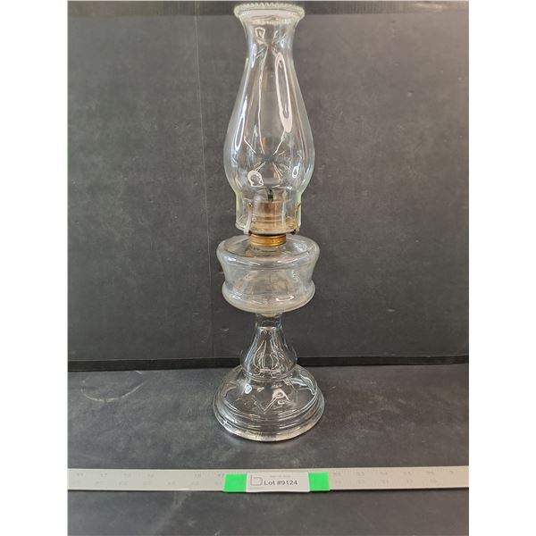 Antique White Flame Oil Lamp- 6" x 18.5"