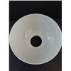Image 4 : Vintage Ribbed Milk Glass Lamp Shade- 10" x 6"