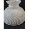 Image 5 : Vintage Ribbed Milk Glass Lamp Shade- 10" x 6"