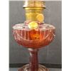 Image 3 : Red Glass Nu-Type Model B. Aladdin Oil Lamp - Small BB Hole