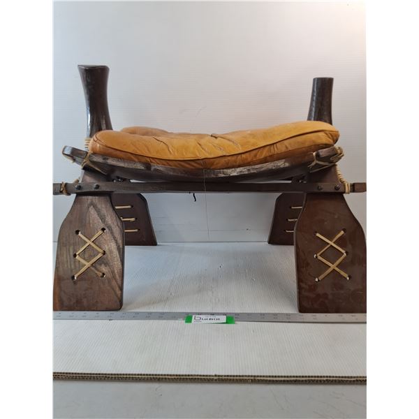 #Wood Camel Saddle- 26" x 12.5" x 19.5" - PICK UP ONLY