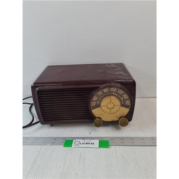 Philco Transitone Radio- 11" x 6" x 6"- As Is